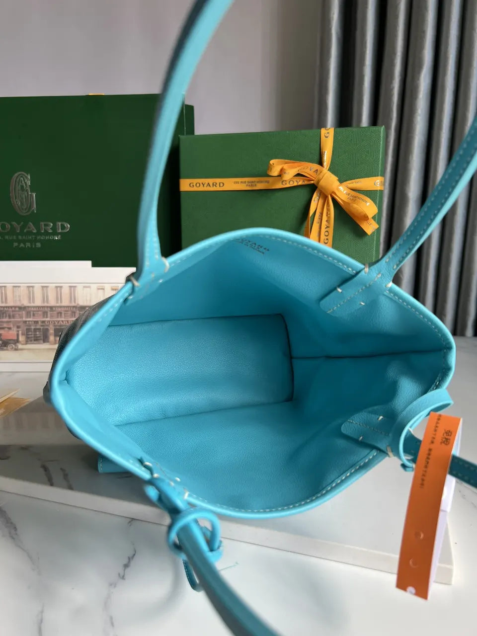 Goyard Turquoise Anjou Mini - Hình 6