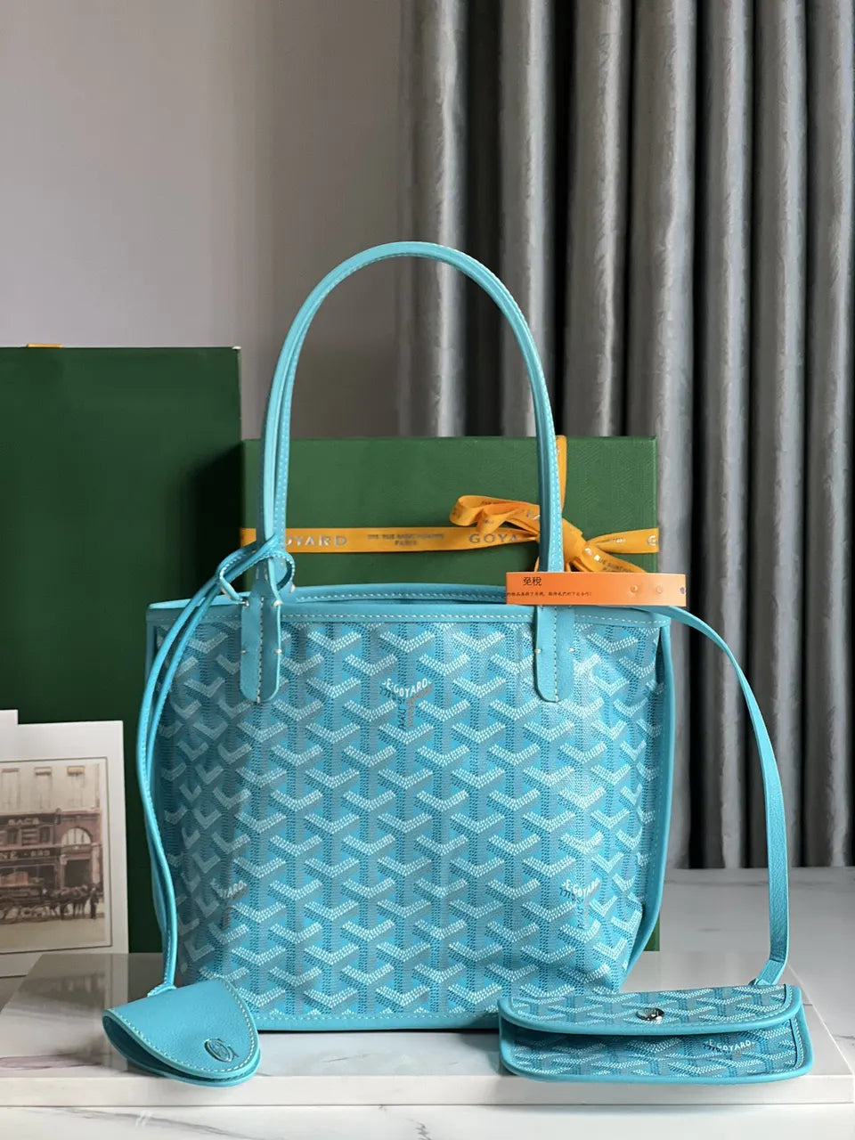Goyard Turquoise Anjou Mini