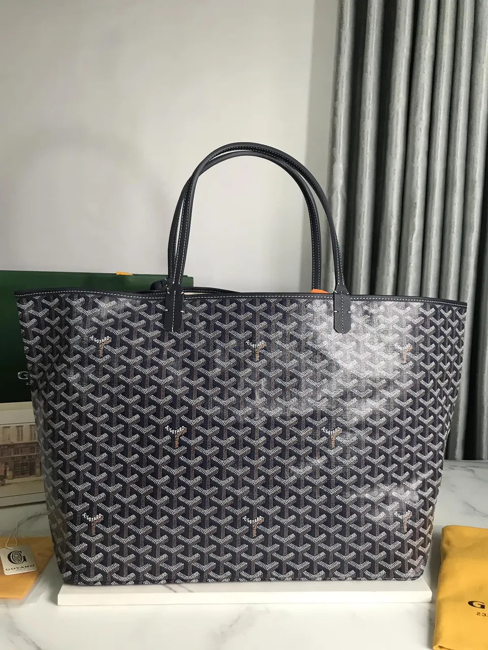 Goyard Blue Navy Saint Louis Tote - Hình 4