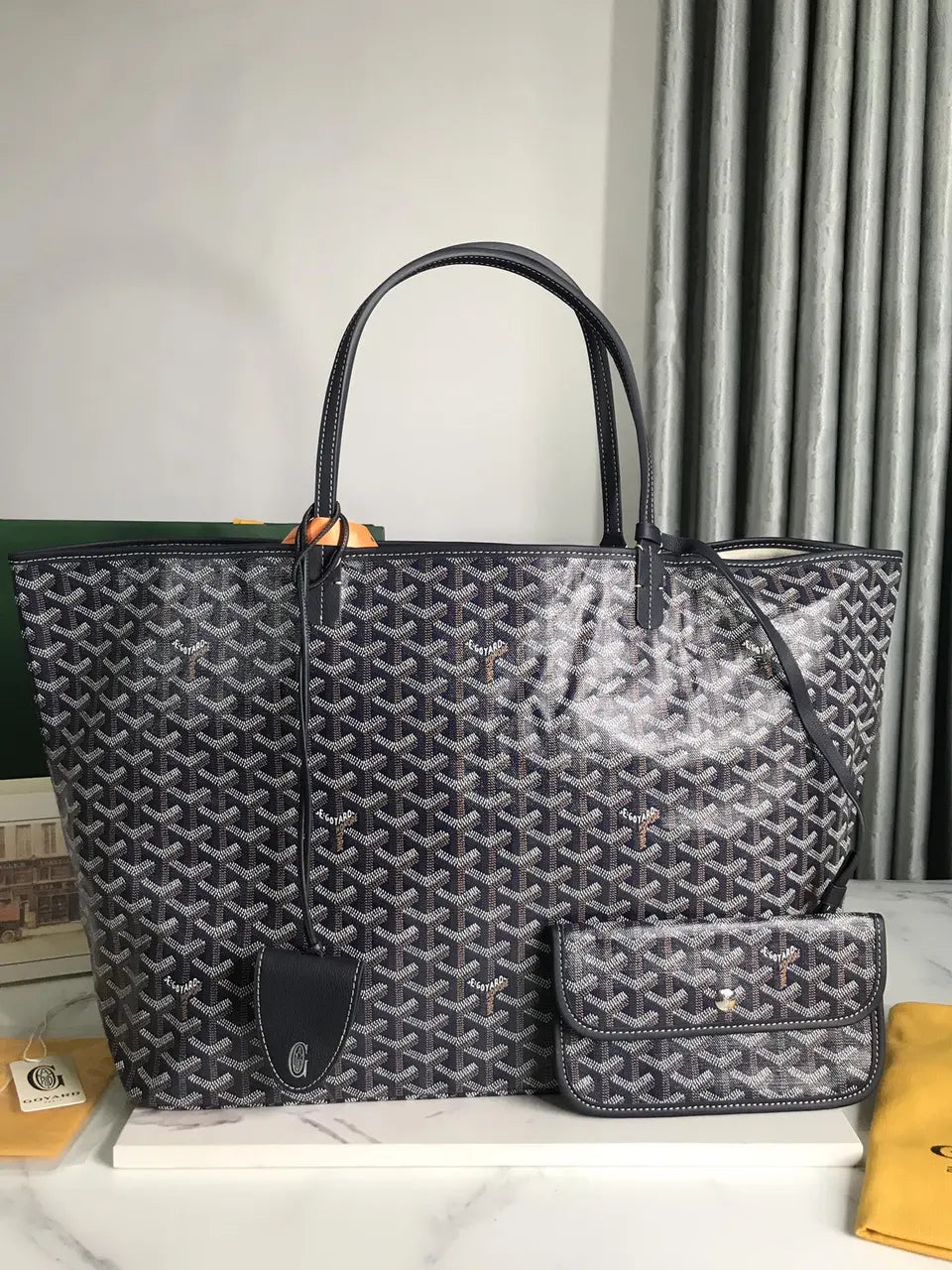 Goyard Blue Navy Saint Louis Tote