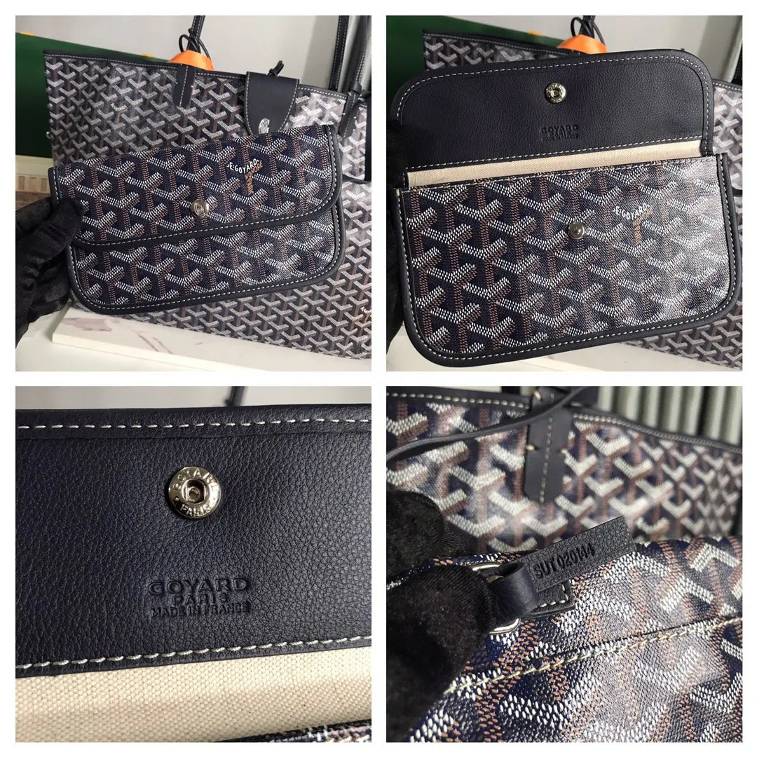 Goyard Blue Navy Saint Louis Tote - Hình 9