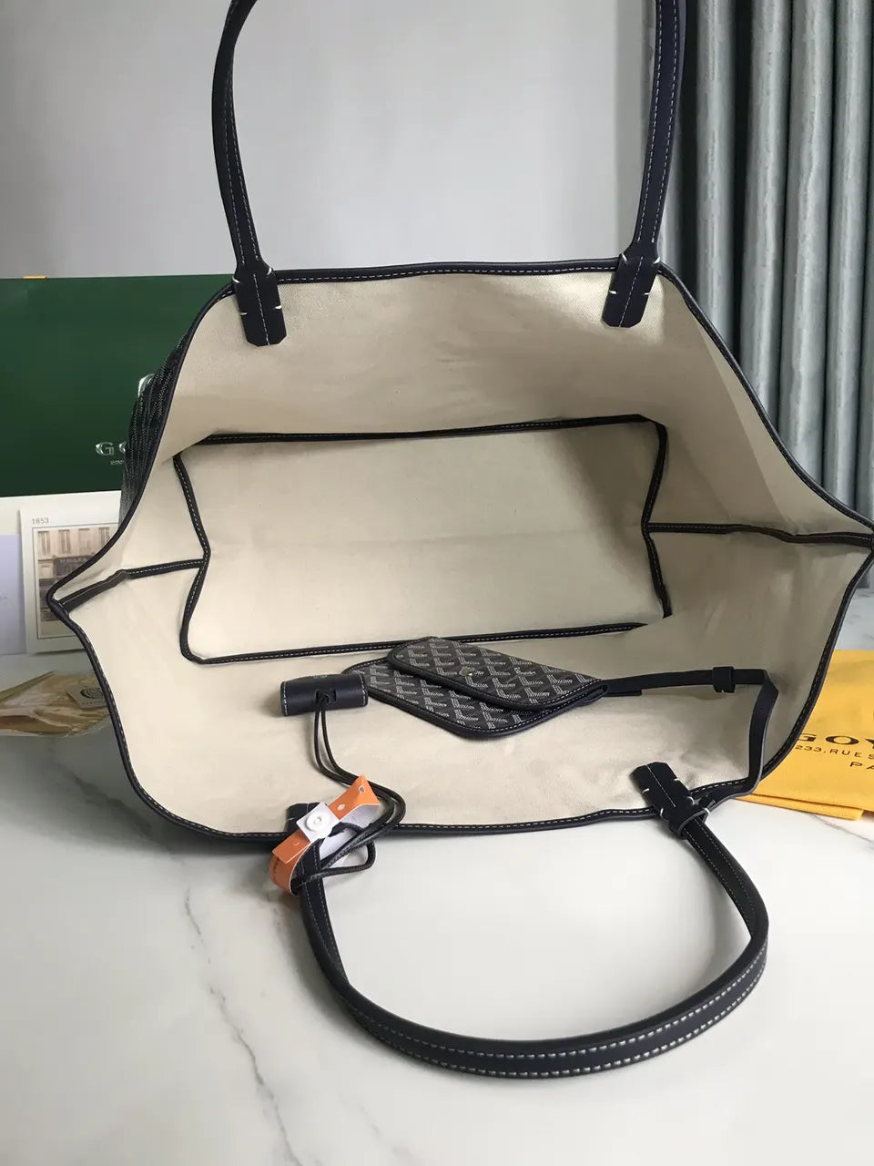 Goyard Blue Navy Saint Louis Tote - Hình 8