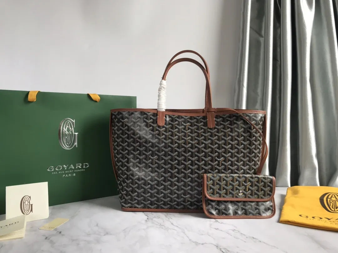 Goyard Brown Goyardine Tote