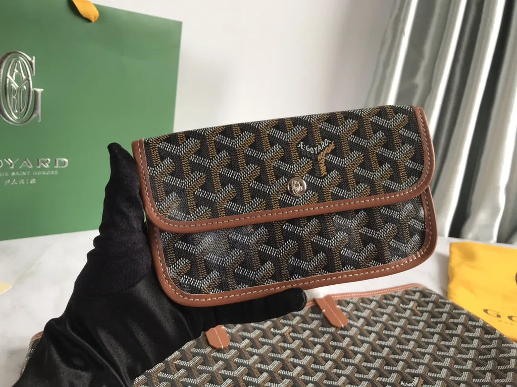 Goyard Brown Goyardine Tote - Hình 7