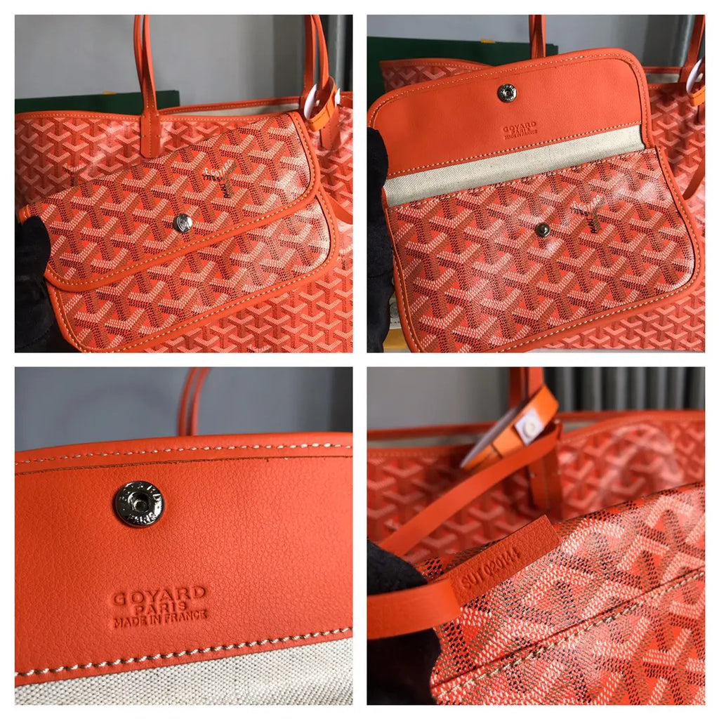 Goyard Orange Saint Louis Tote - Hình 9