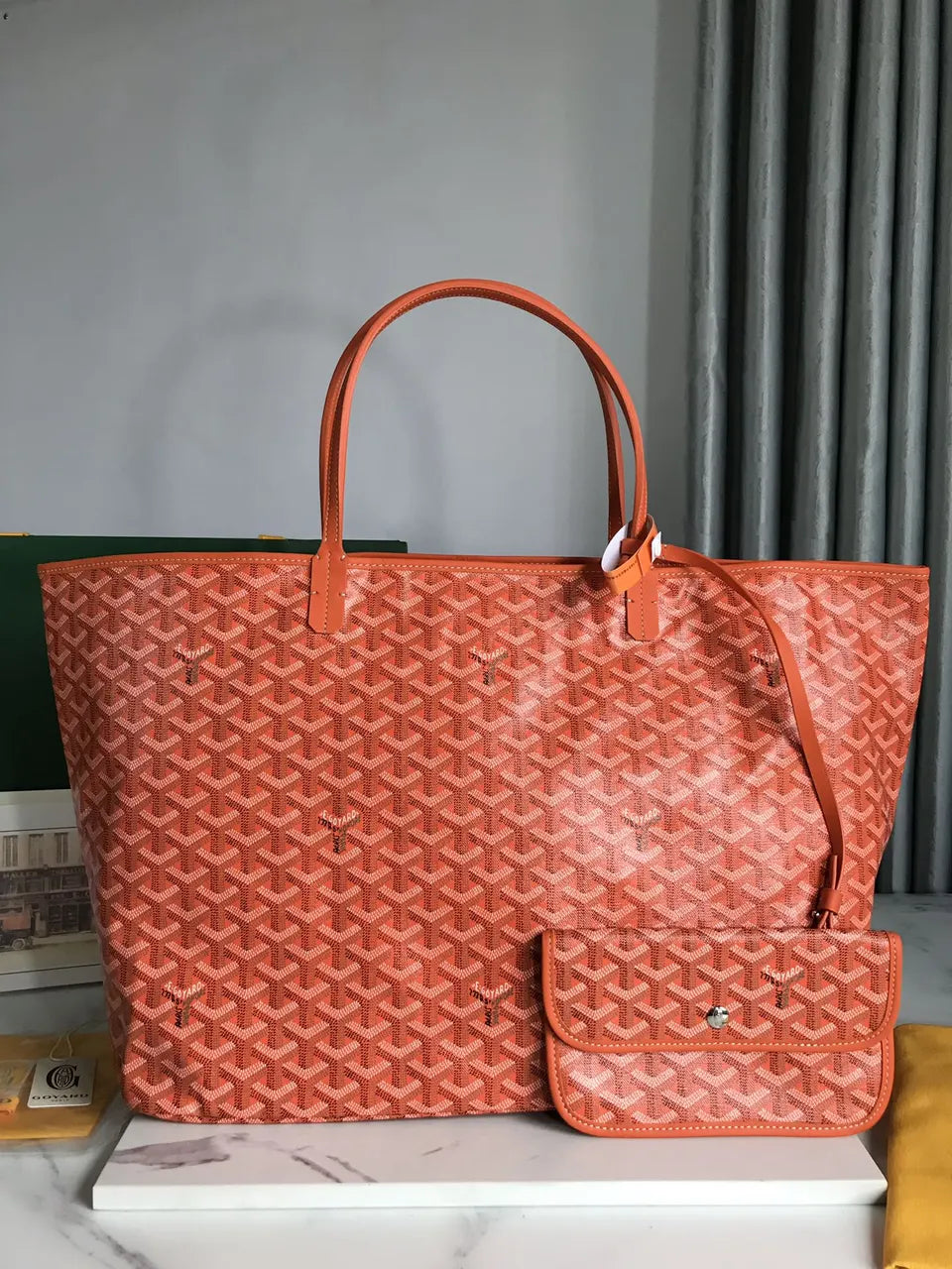 Goyard Orange Saint Louis Tote