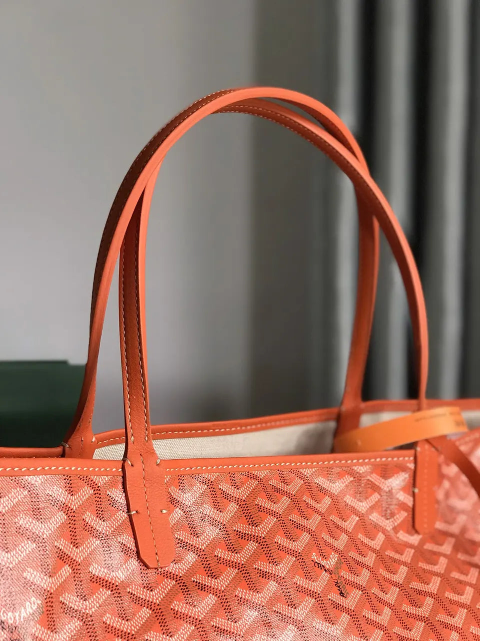 Goyard Orange Saint Louis Tote - Hình 5
