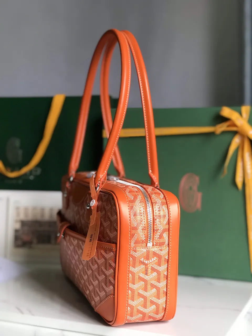 Goyard Orange Aligre Bag - Hình 2