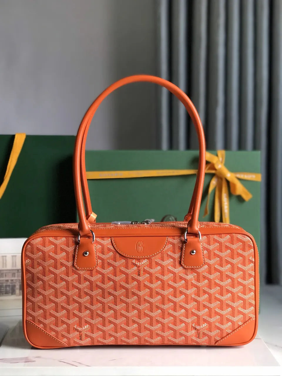 Goyard Orange Aligre Bag - Hình 3