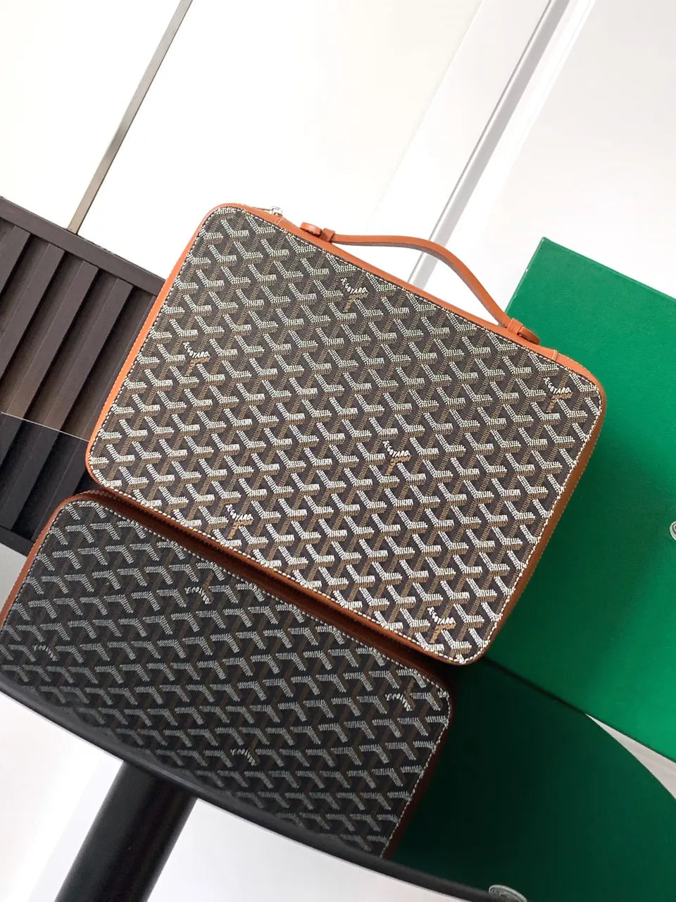 Goyard Brown Document Holder