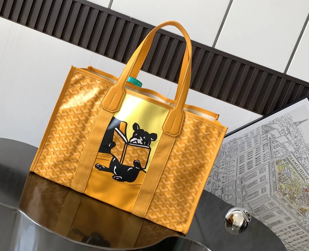 Goyard Yellow Artois Dog Tote