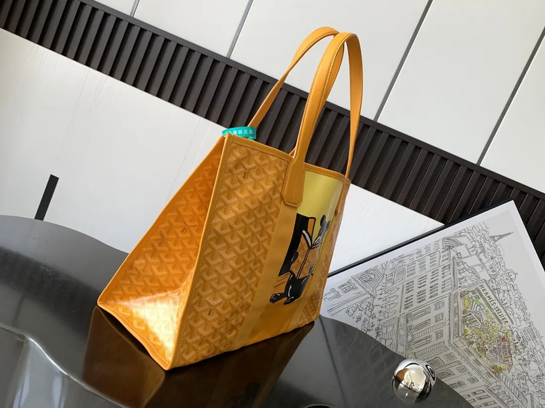 Goyard Yellow Artois Dog Tote - Hình 2