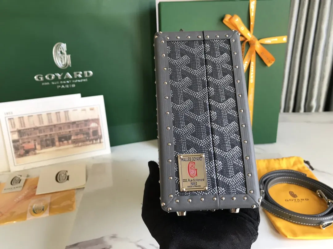 Goyard Gray Case Bag - Hình 4