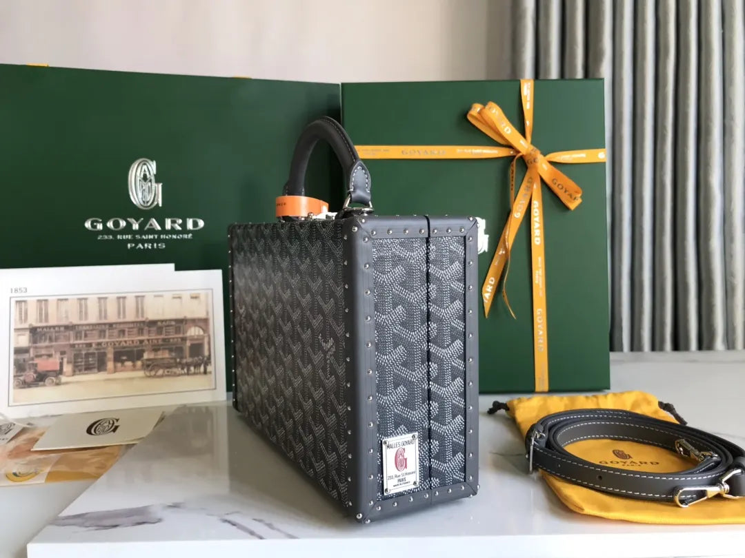 Goyard Gray Case Bag - Hình 2