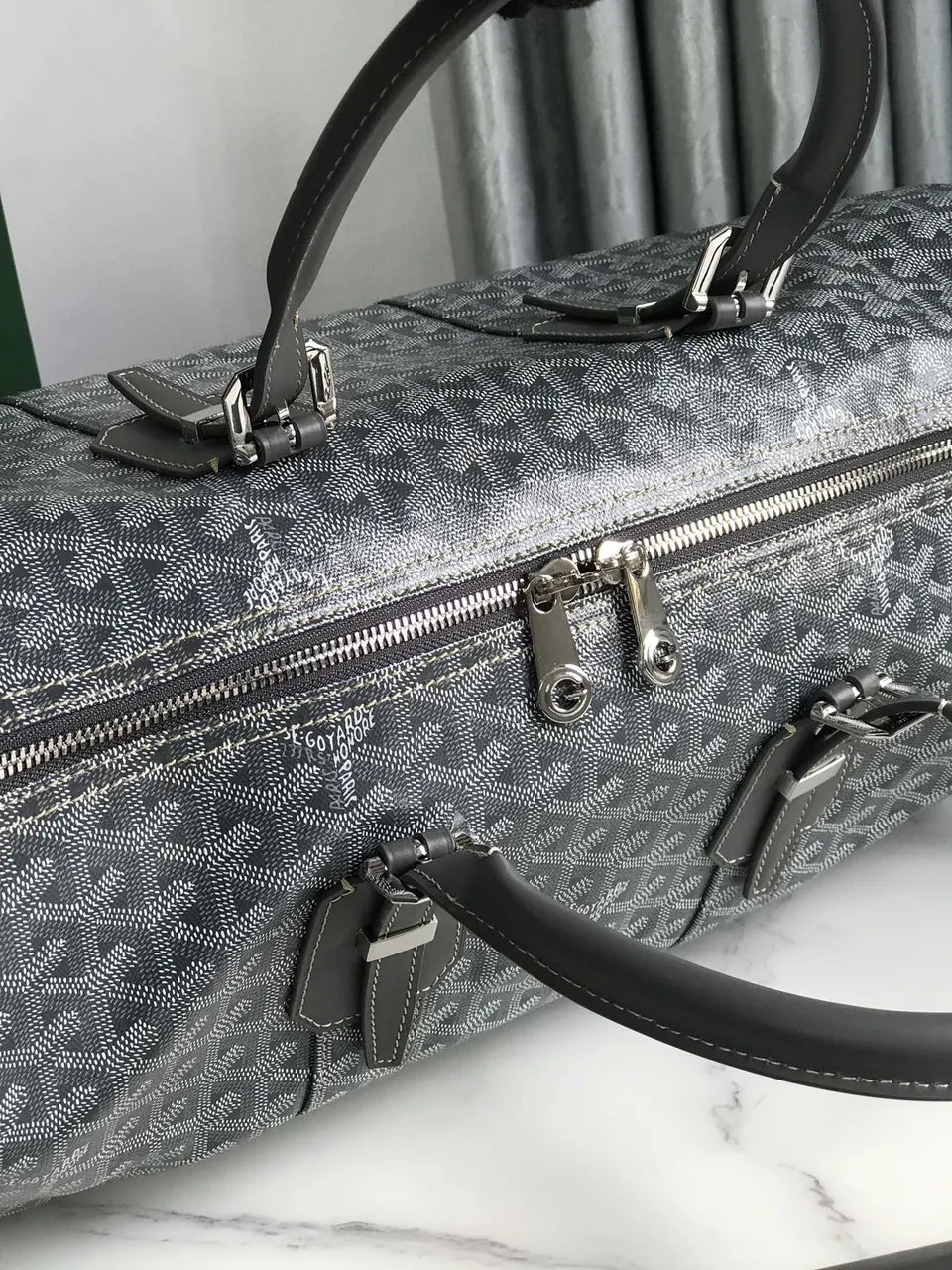 Goyard Grey Travel Bag - Hình 7