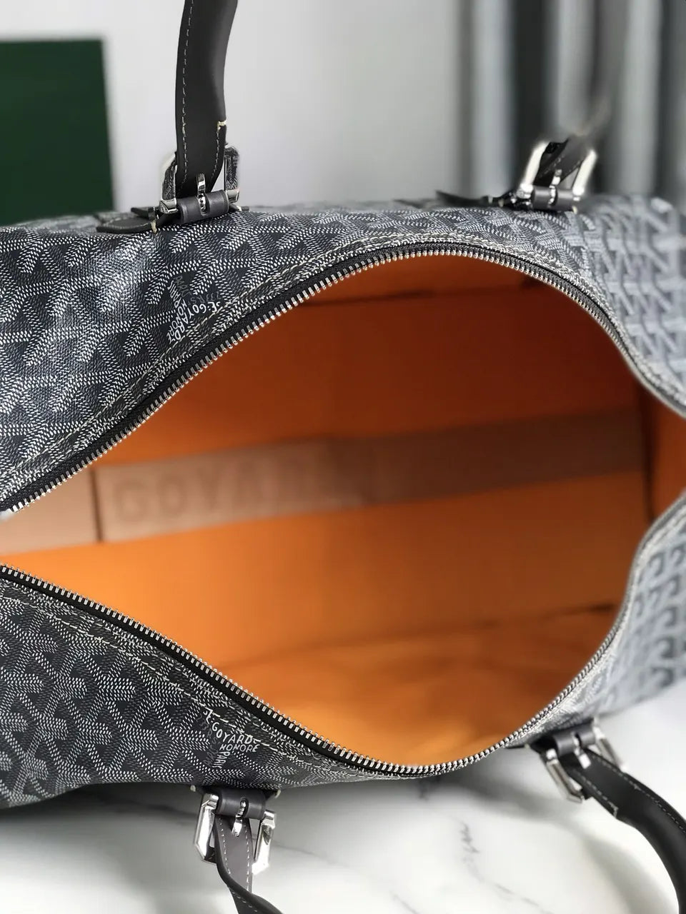 Goyard Grey Travel Bag - Hình 8