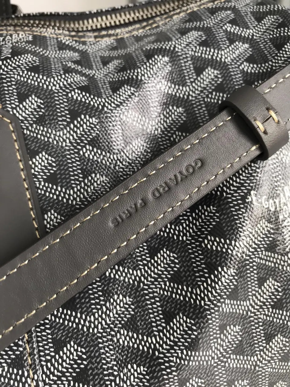 Goyard Grey Travel Bag - Hình 5
