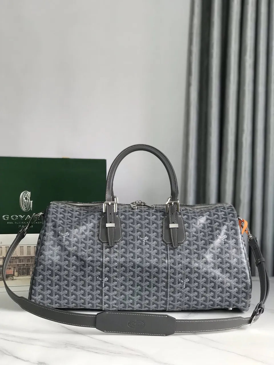 Goyard Grey Travel Bag