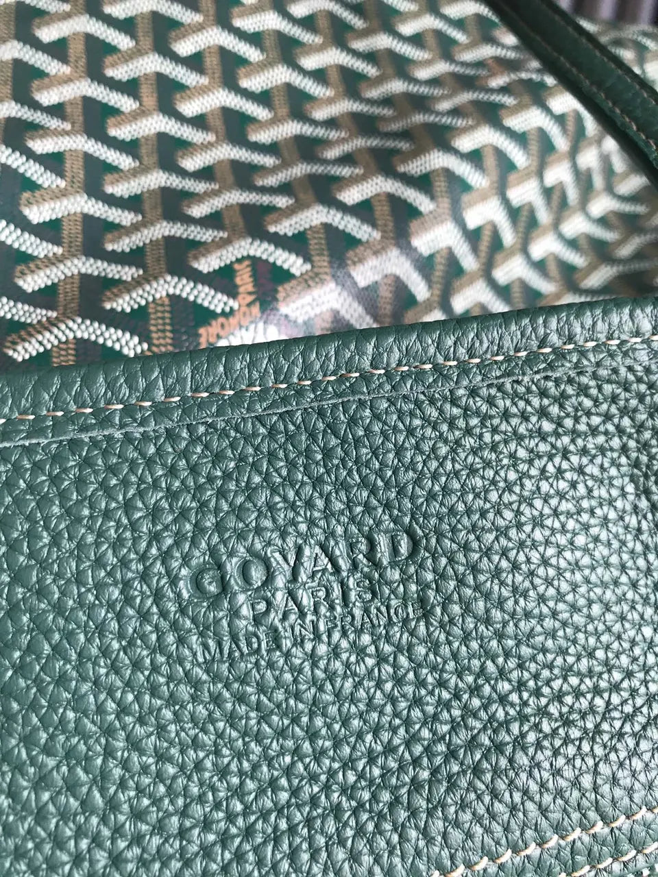 Goyard Anjou Green Tote - Hình 7