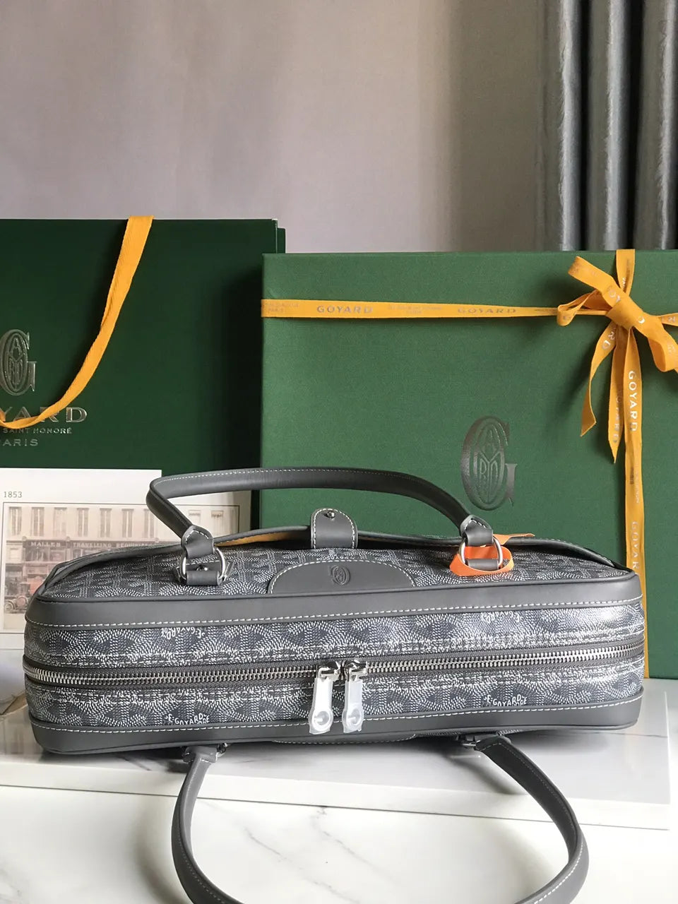 Goyard Gray Saigon Souple Bag - Hình 4