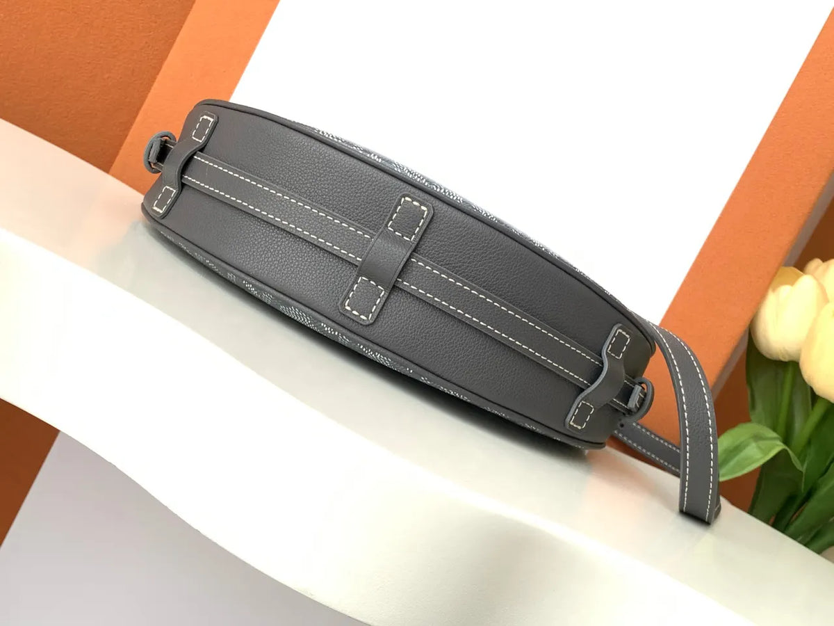Goyard Grey Half-Moon Bag - Hình 3