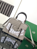 Goyard Gray Croc Print Bag