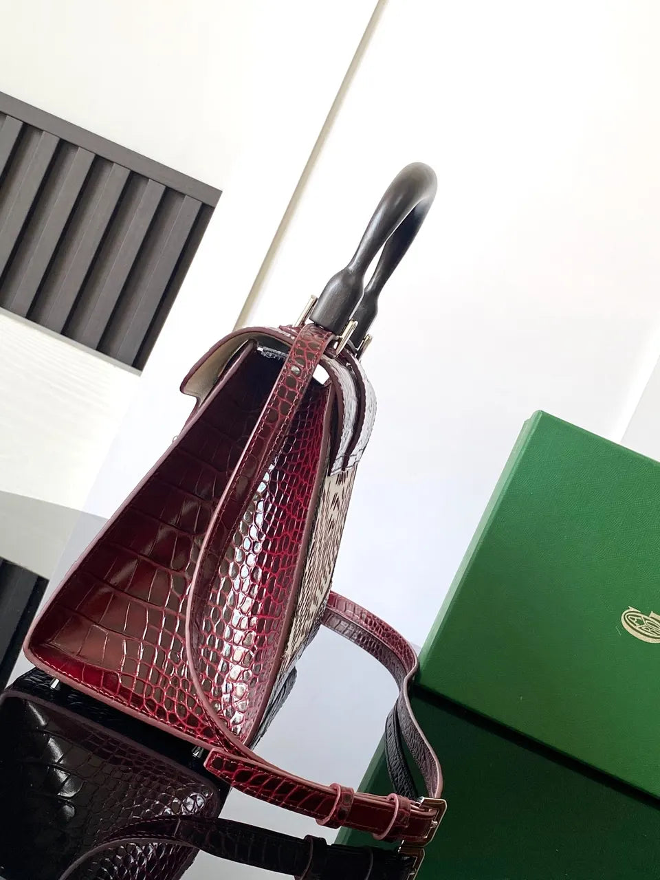 Moynat Burgundy Graffiti Bag
