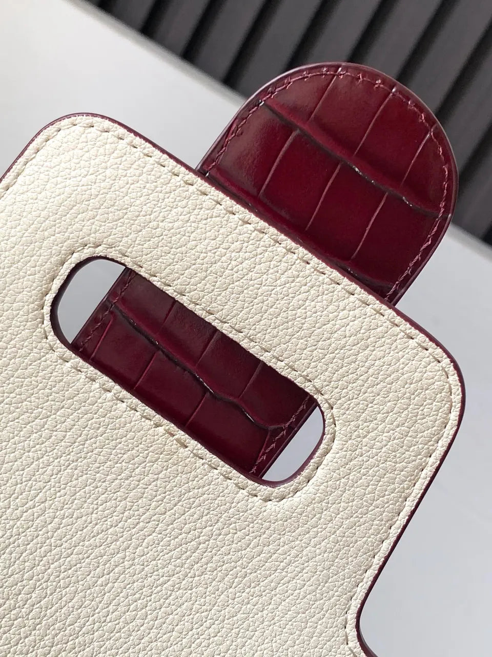 Moynat Burgundy Graffiti Bag - Hình 7
