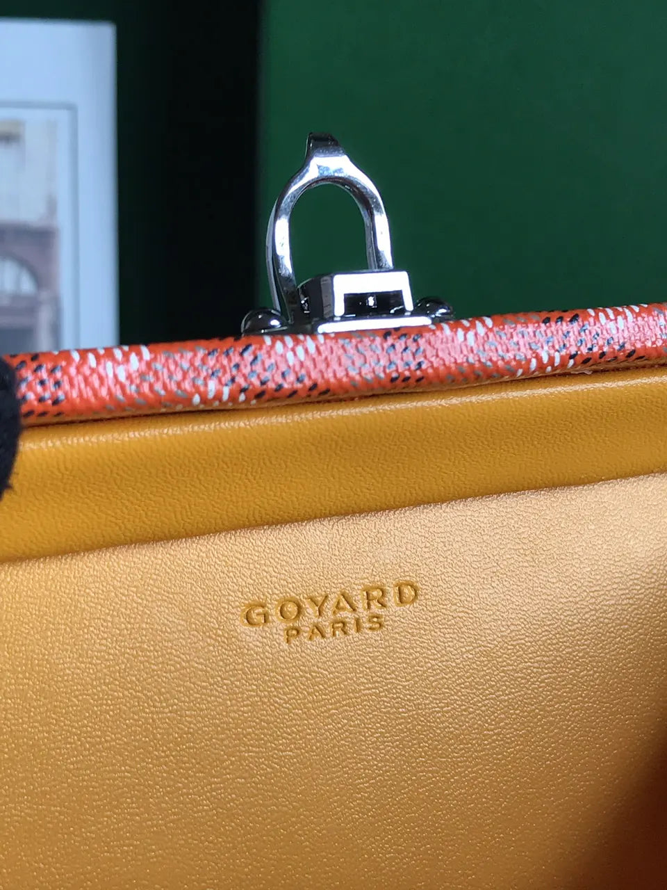 Goyard Tangerine Mini Trunk Bag - Hình 9
