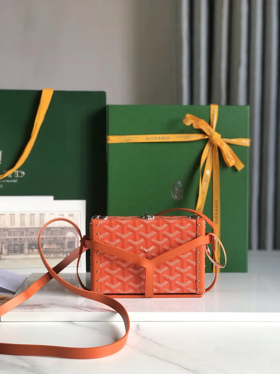Goyard Tangerine Mini Trunk Bag