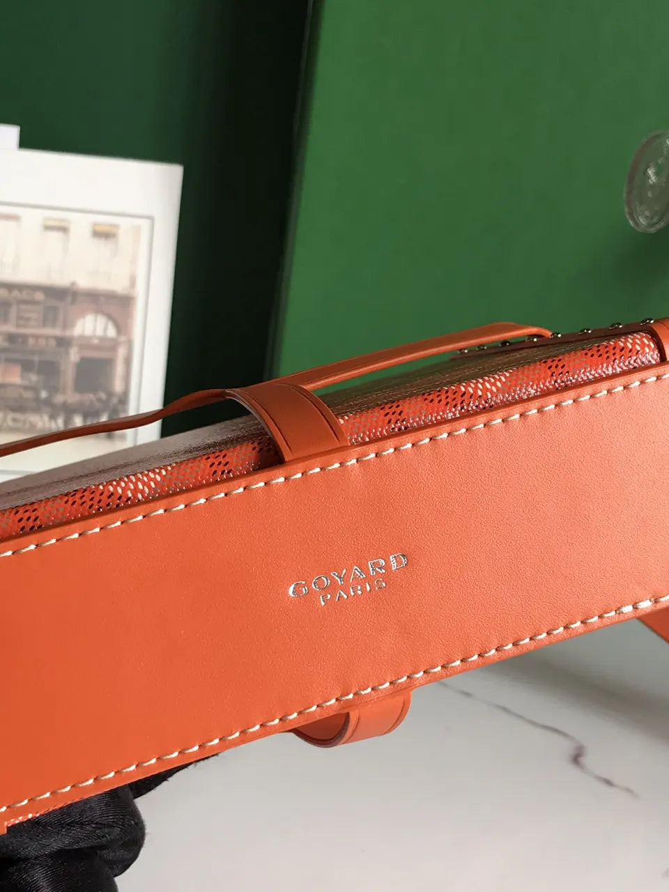 Goyard Tangerine Mini Trunk Bag - Hình 3