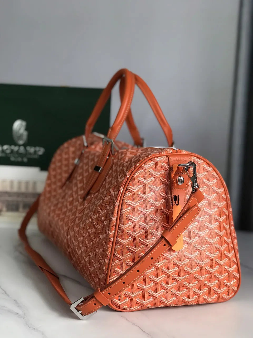 Goyard Orange Saigon Duffle - Hình 2
