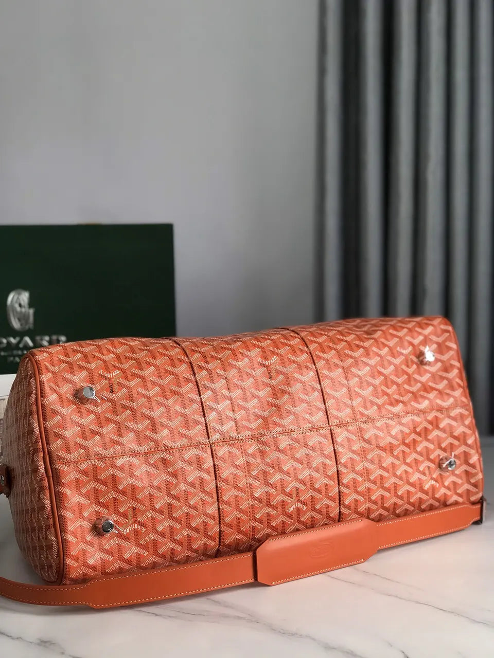 Goyard Orange Saigon Duffle - Hình 3