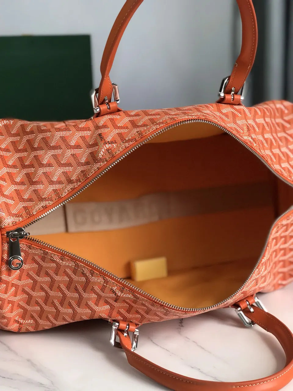 Goyard Orange Saigon Duffle - Hình 8