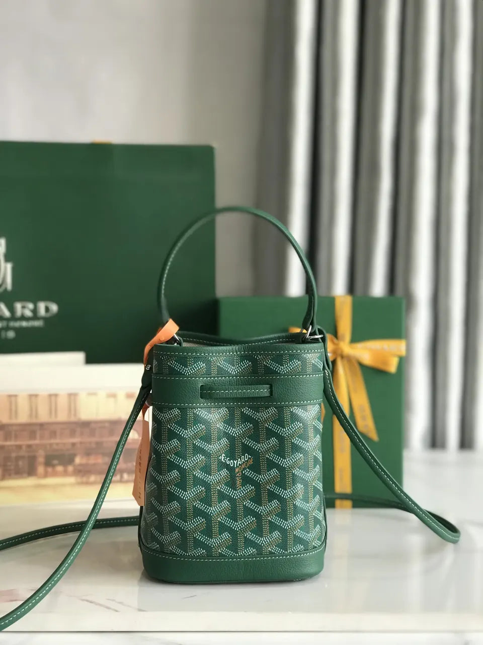 Goyard Vert Green Mini Anjou - Hình 5