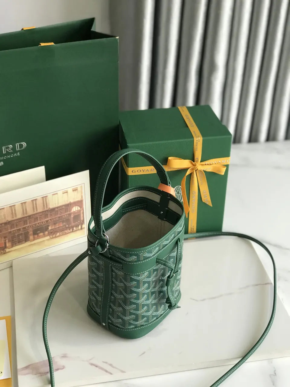 Goyard Vert Green Mini Anjou - Hình 11