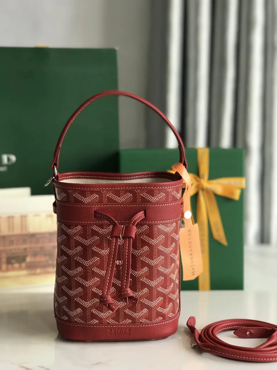 Goyard Red Alpin Bucket Bag