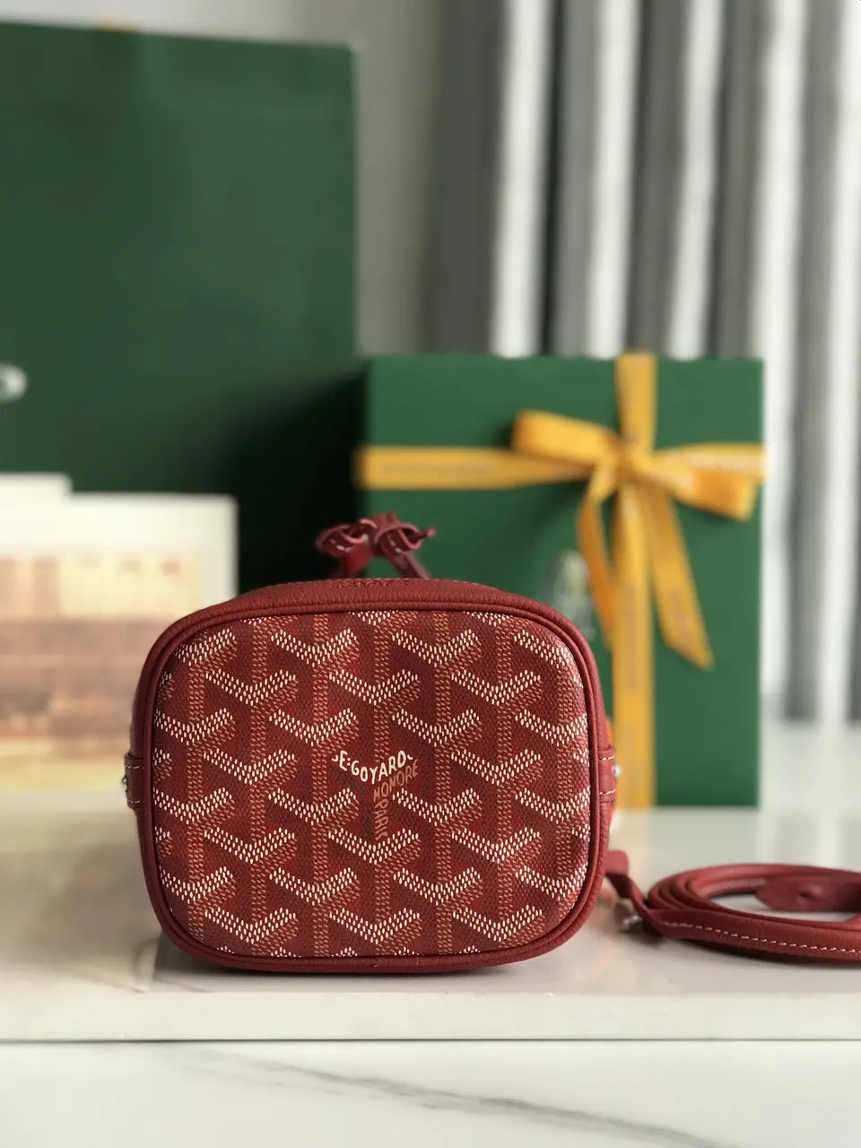 Goyard Red Alpin Bucket Bag - Hình 6