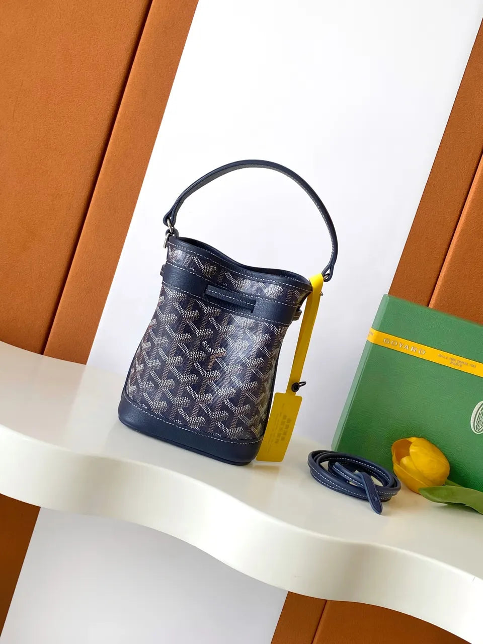 Goyard Marine Blue Bucket - Hình 2