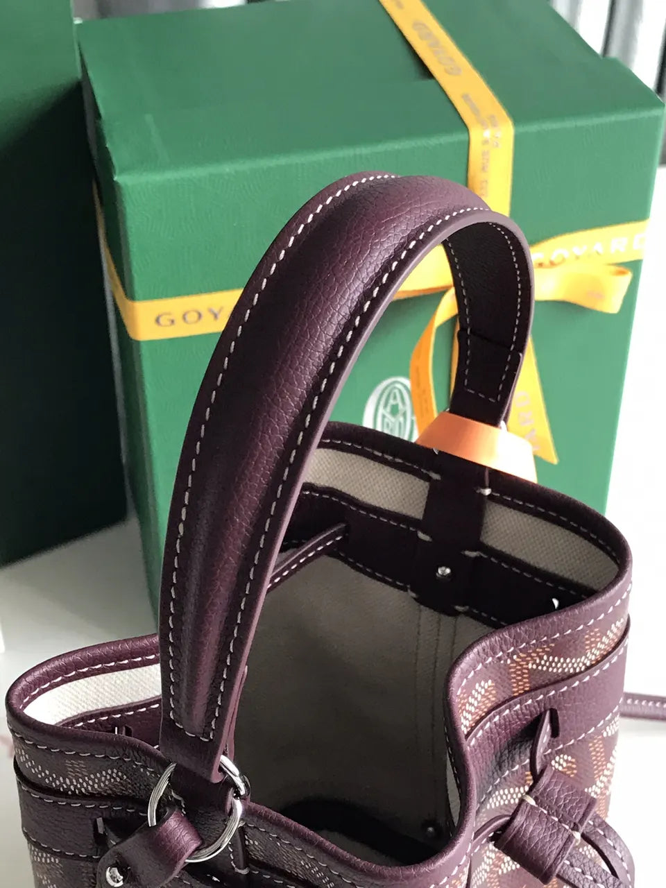 bucket Goyard Plum Petit Flot Bag - Hình 7