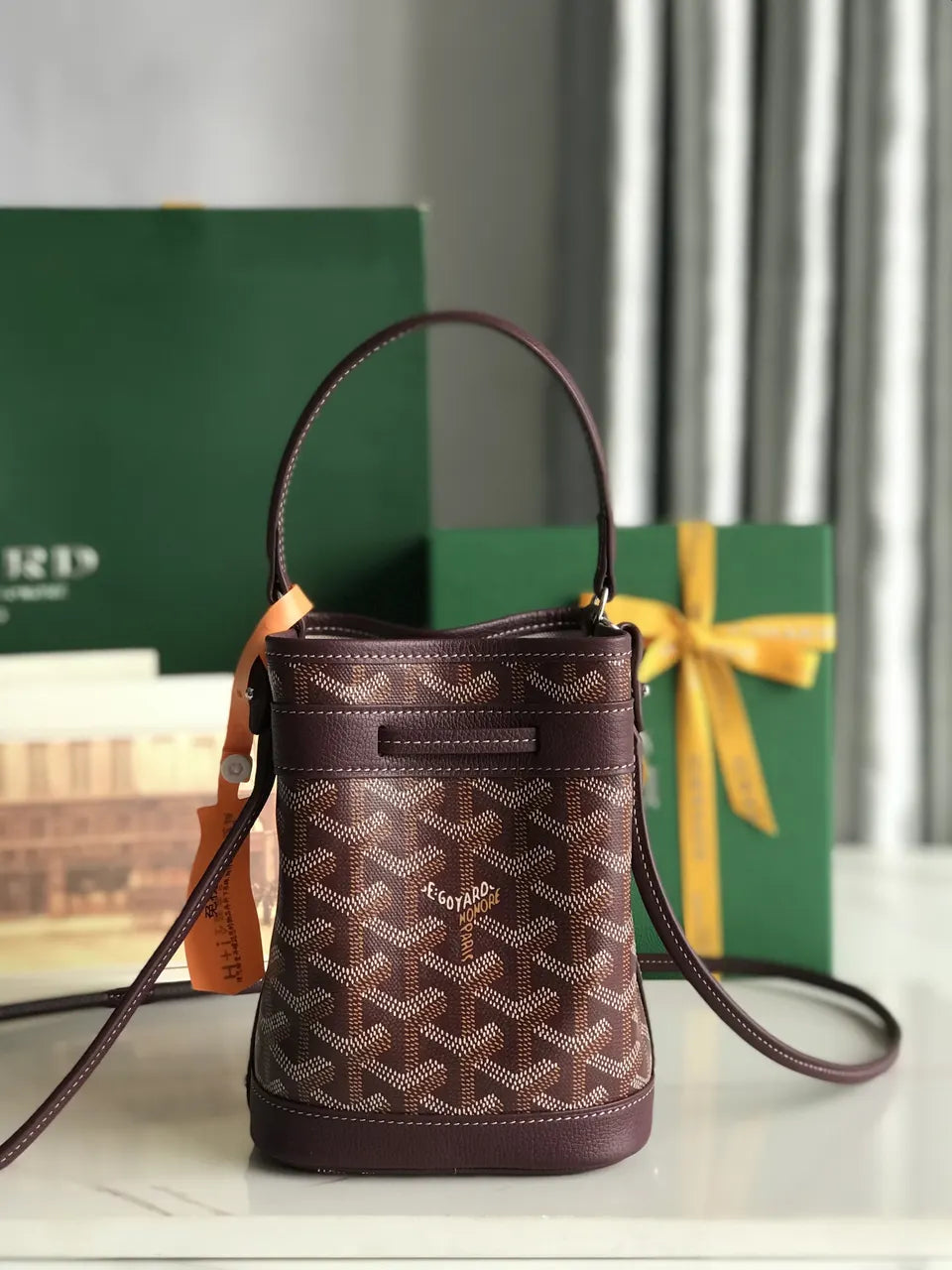 bucket Goyard Plum Petit Flot Bag - Hình 4
