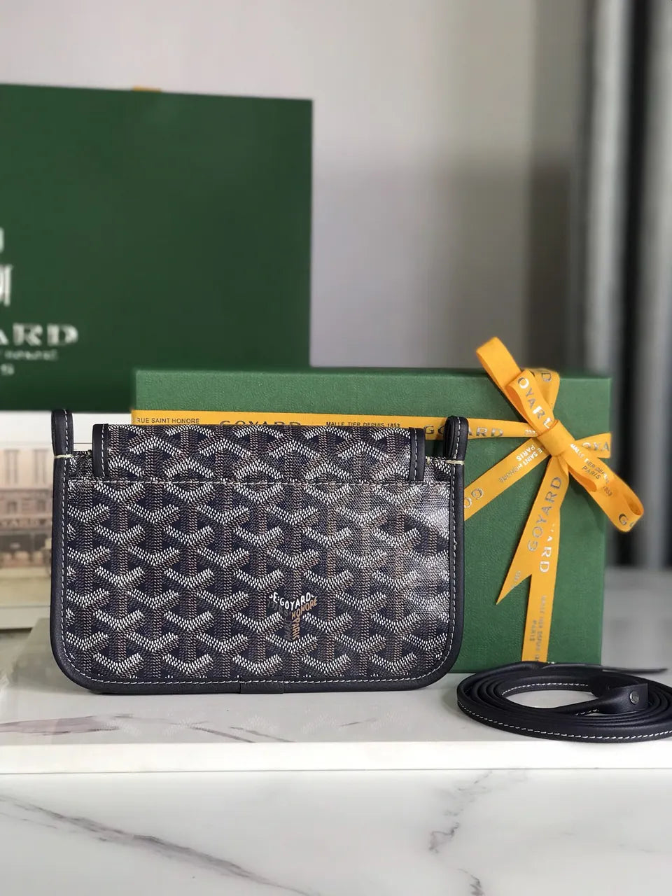 classic Goyard Navy Blue Minaudière - Hình 2