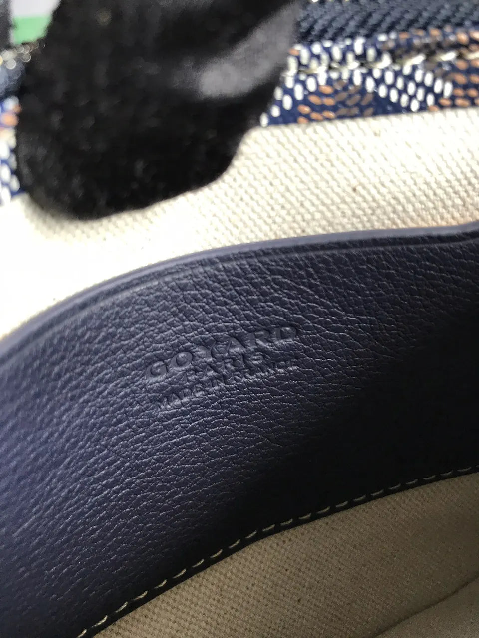 classic Goyard Navy Blue Minaudière - Hình 8
