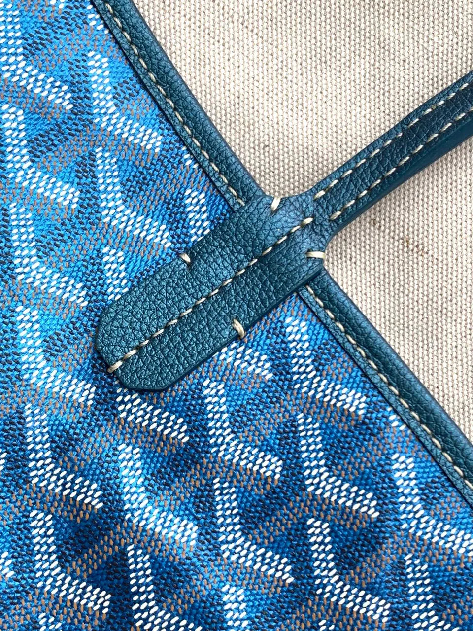 Goyard Blue Anjou Tote - Hình 6