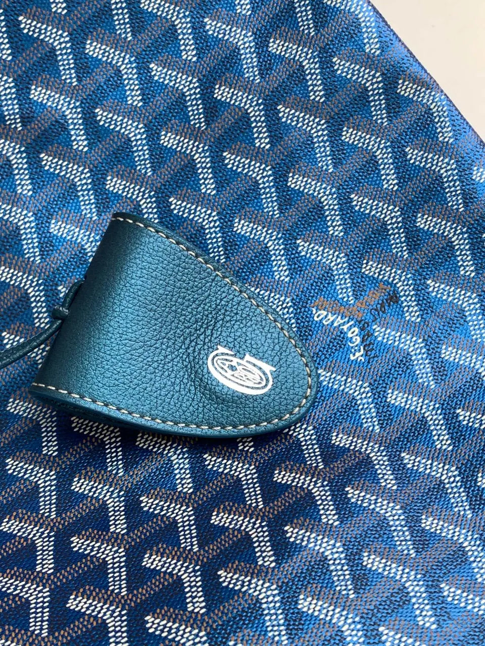 Goyard Blue Anjou Tote - Hình 8