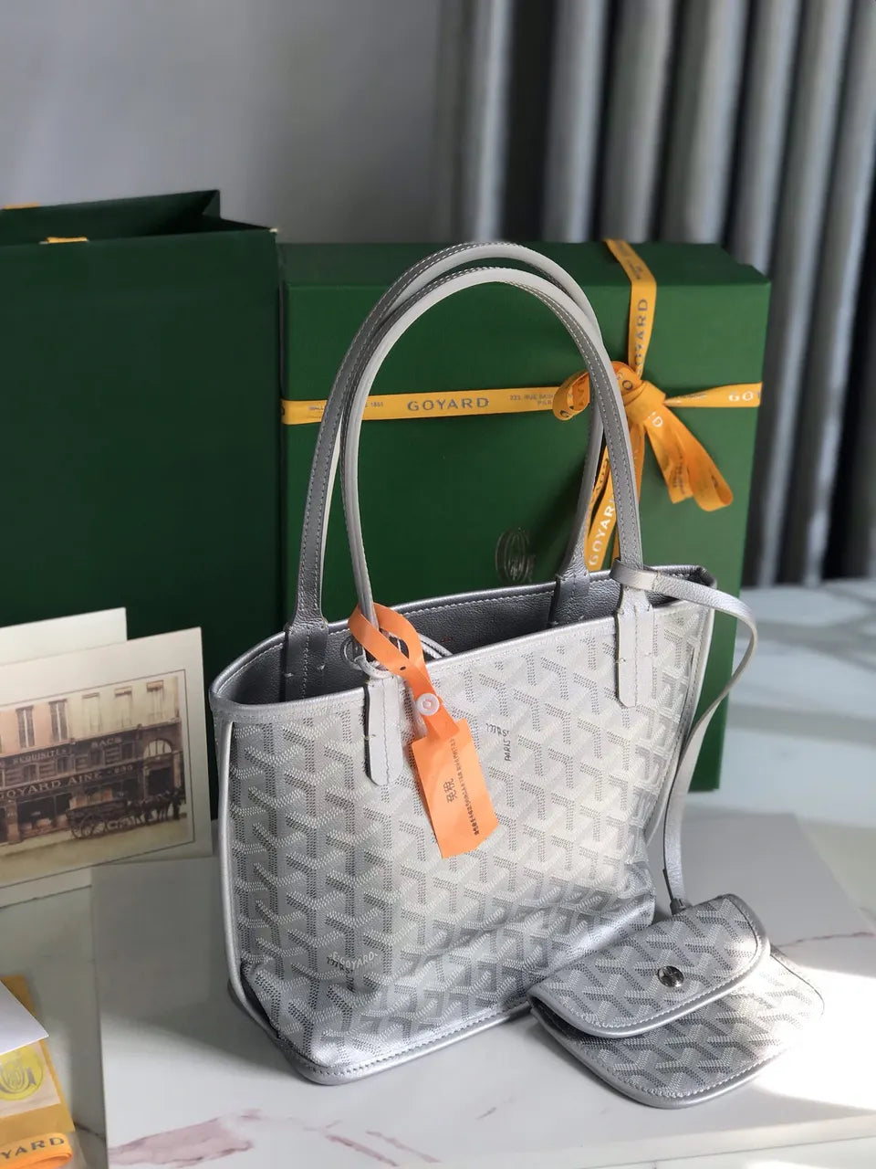 Goyard Silver Metallic St. Louis Tote - Hình 7