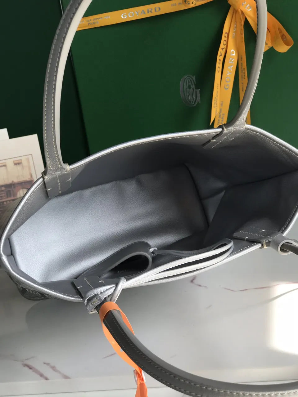 Goyard Silver Metallic St. Louis Tote - Hình 6