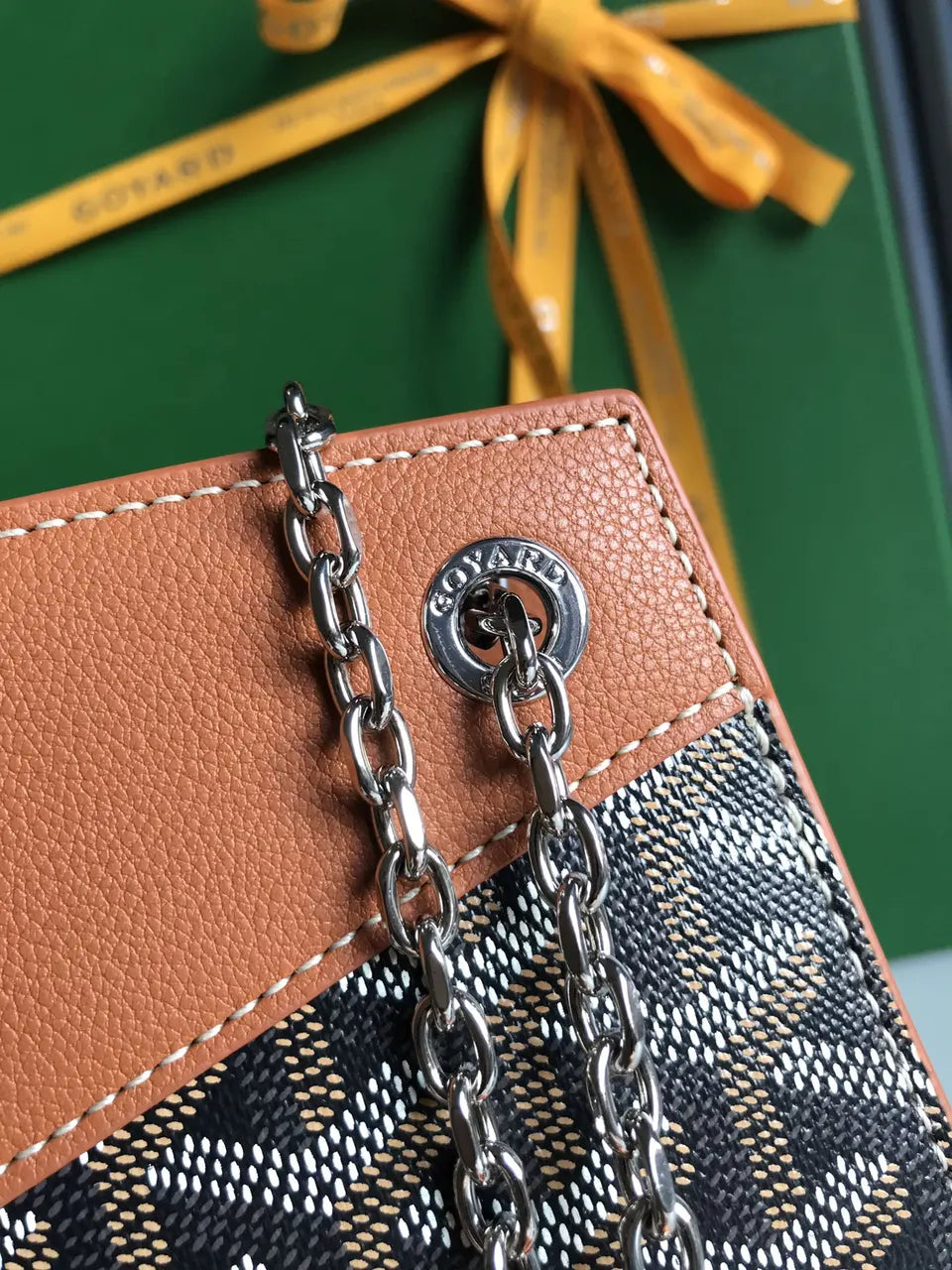 chain Goyard Brown Saigon Souple Bag - Hình 4