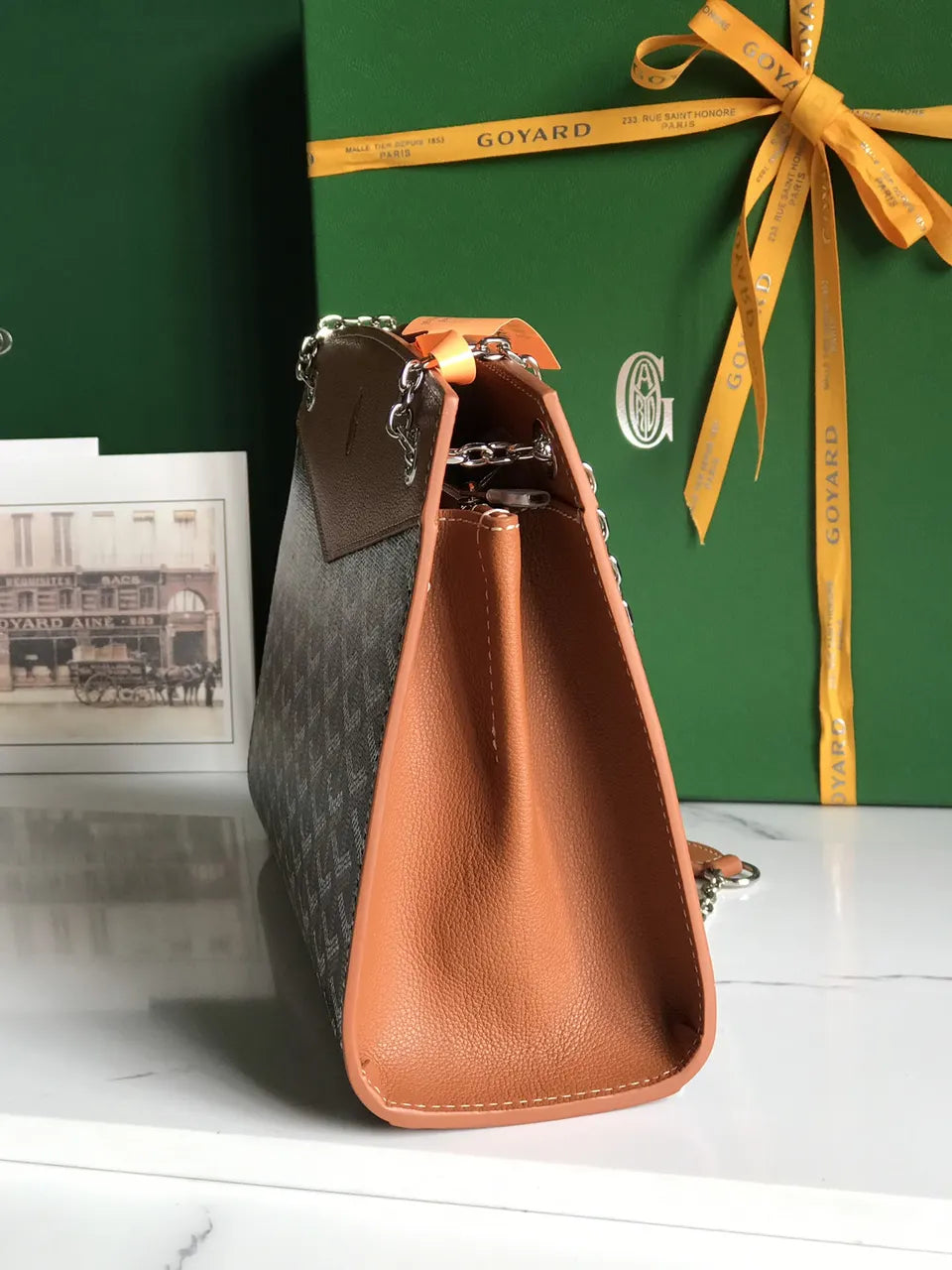 chain Goyard Brown Saigon Souple Bag - Hình 2