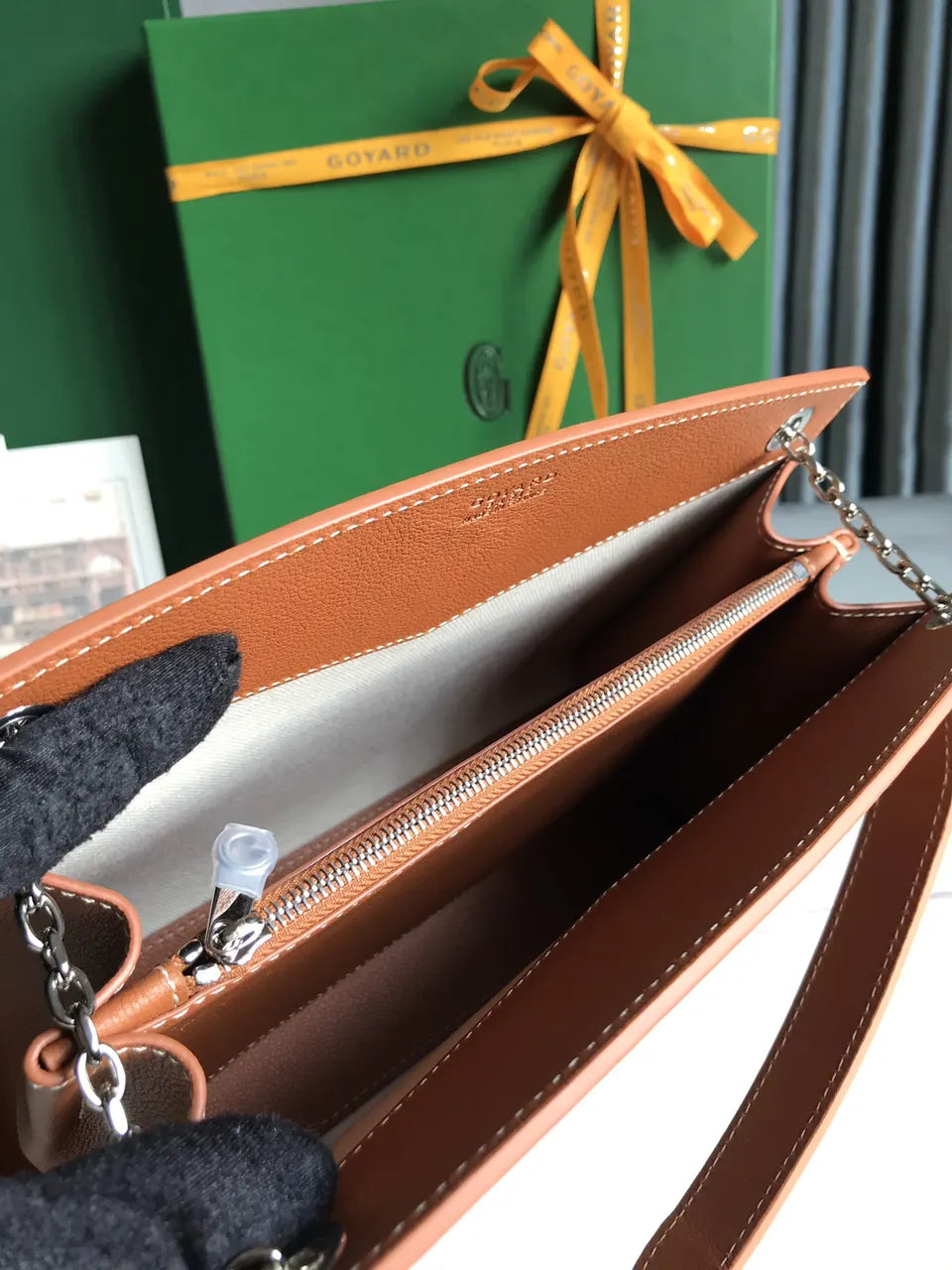 chain Goyard Brown Saigon Souple Bag - Hình 8